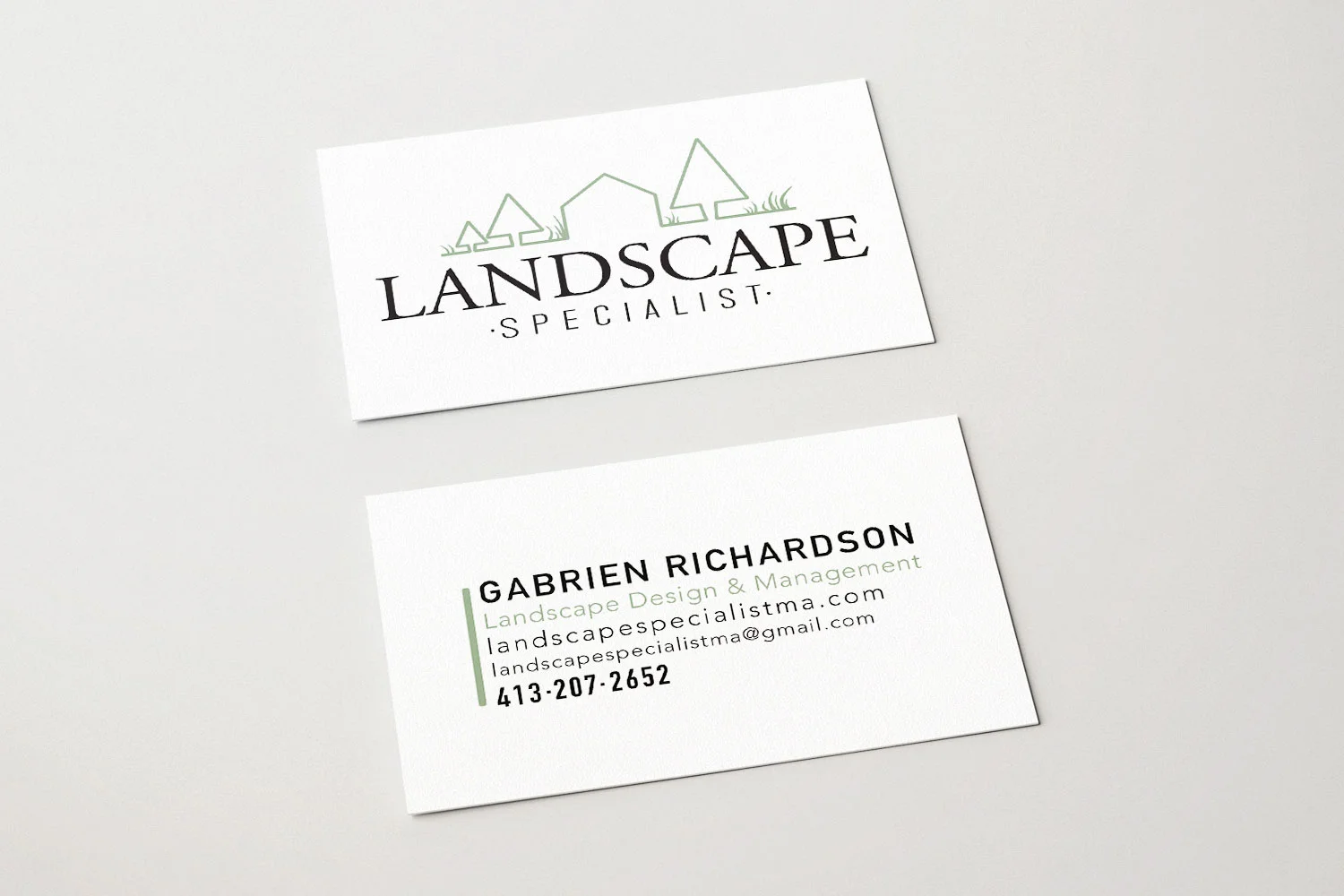 Graphic Design project, business card design, Northampton, MA