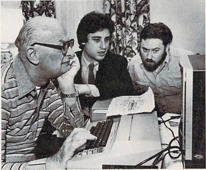 Arthur C. Clarke with Byron Preiss and David M. Harris
