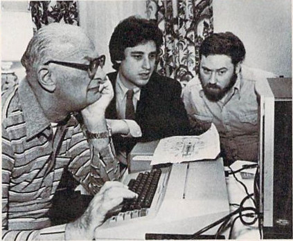 Arthur C. Clarke with Byron Preiss and David M. Harris
