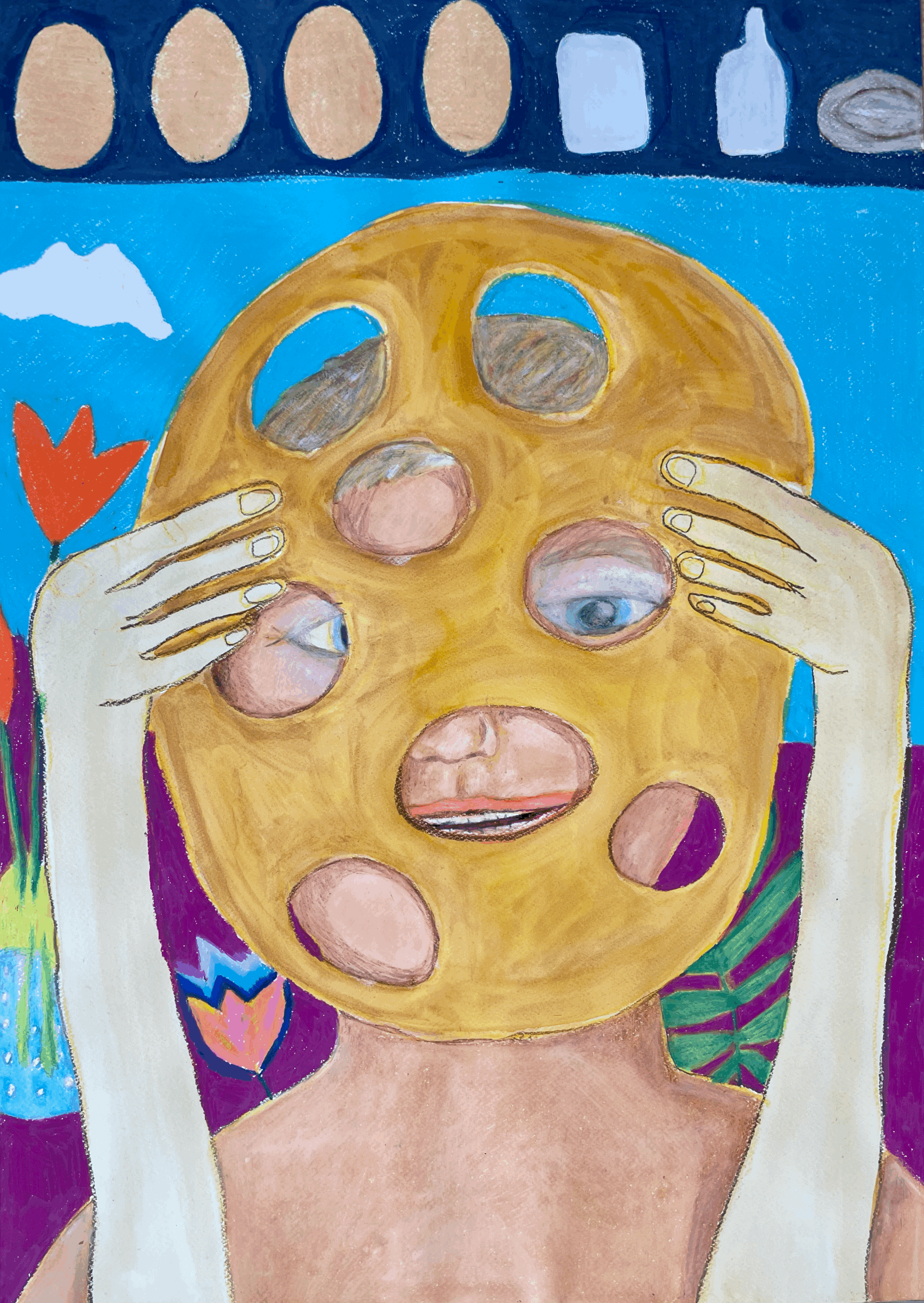2025, oilcolor on paper, 50 x 70 cm