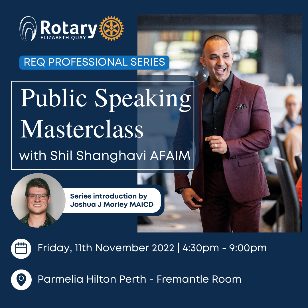 Professional Series: Public Speaking Masterclass with Shil Shanghavi at the Hilton