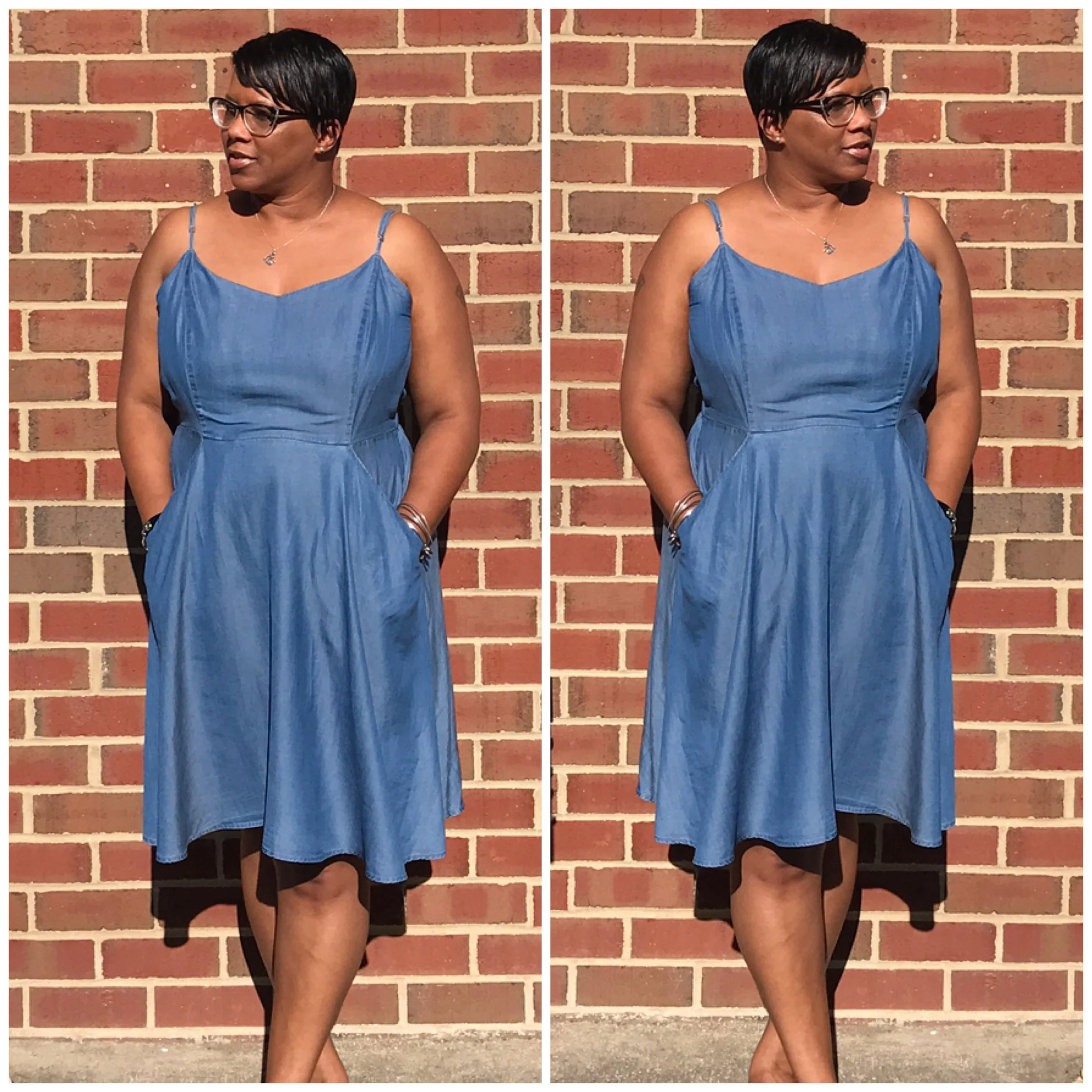 My Style-Not quite over Summer Denim Dress