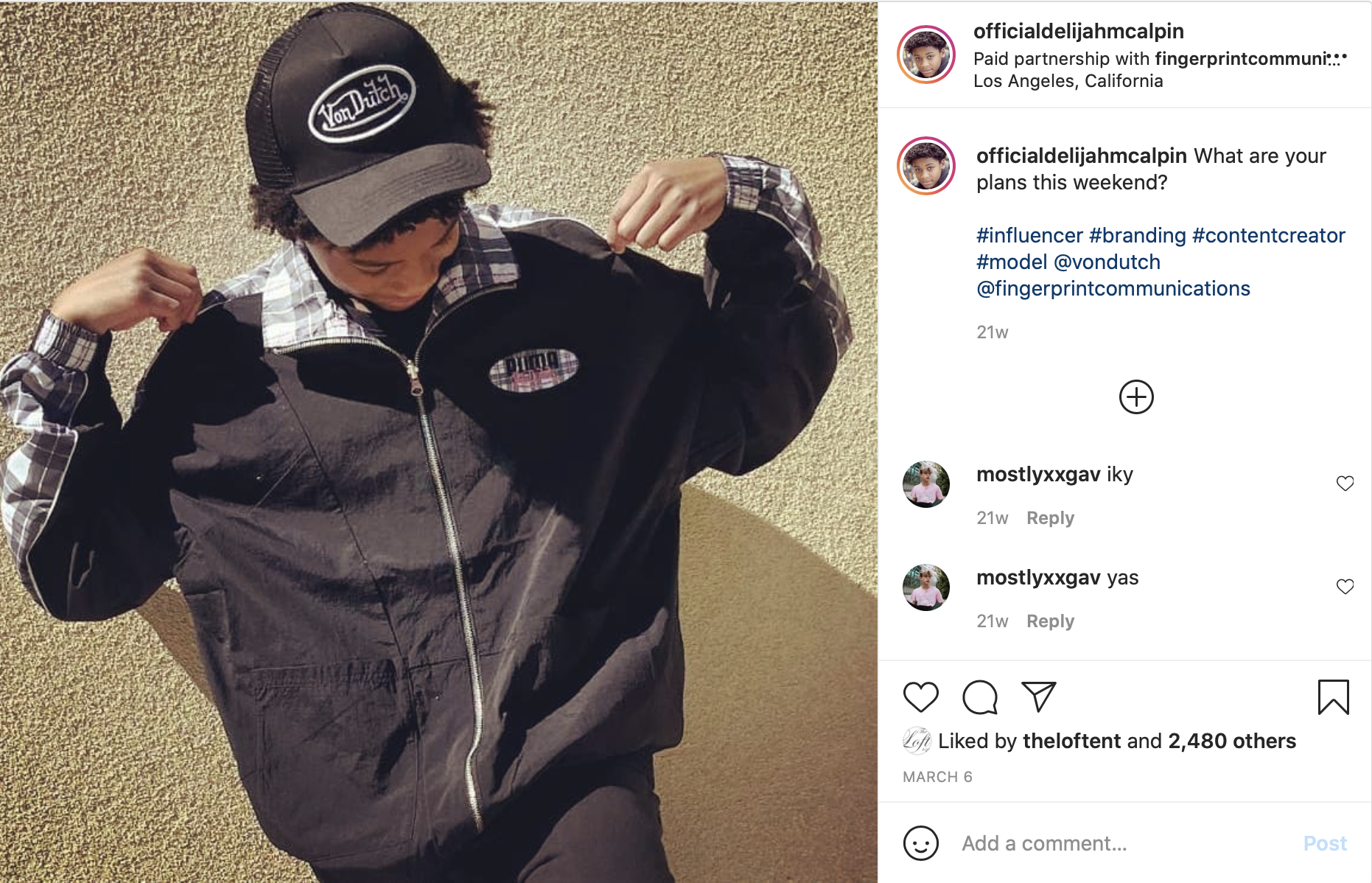 Delijah Mcalpin x Von Dutch