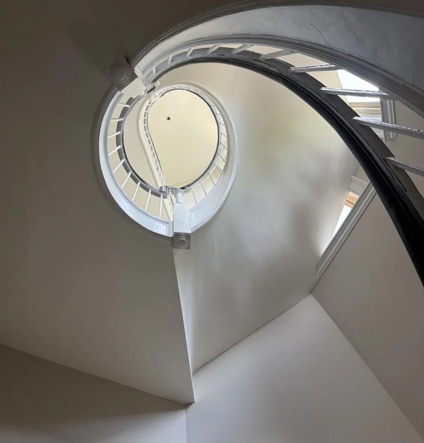 Spiral staircase, looking up