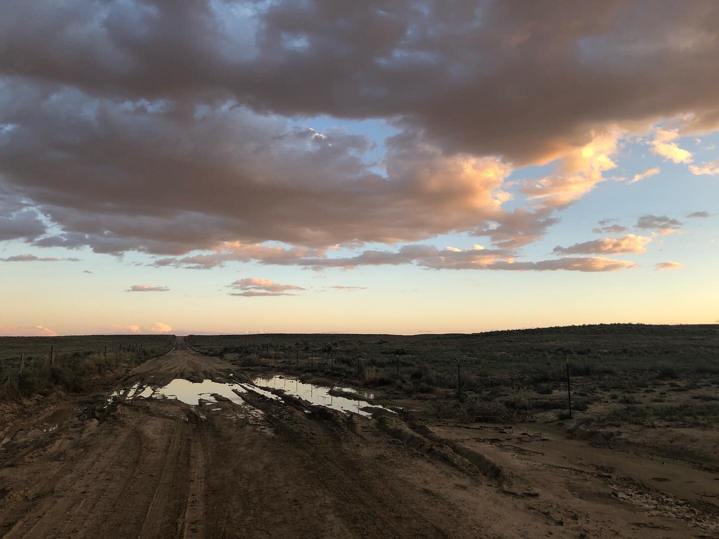 Day 2: Almost got swallowed up by this puddle in the road... but we all made it through the water portal into Chaco !