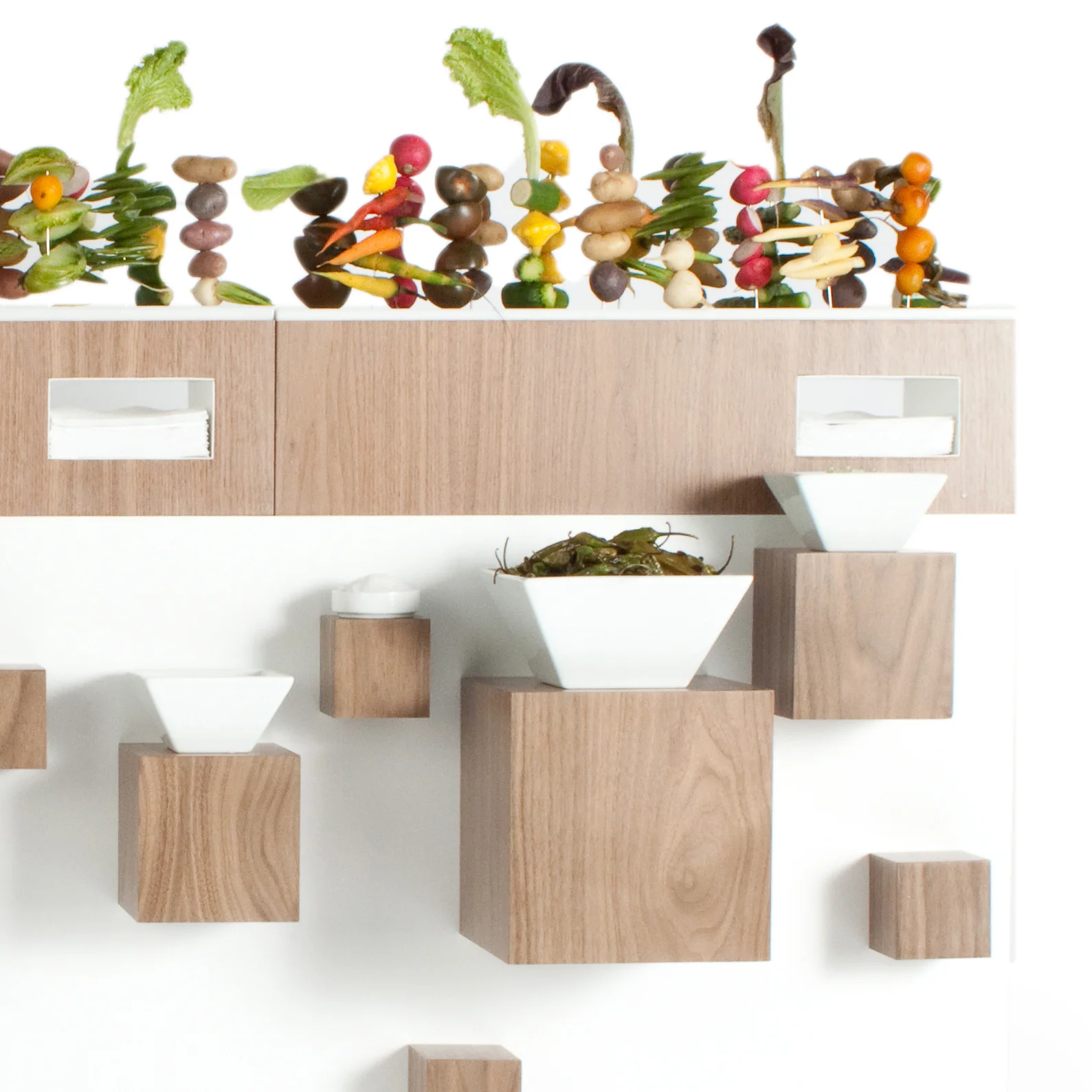 in•ter•ac•tion 1. An interactive food station that encourages guests to experience presentation and flavor reciprocal action. 2. A modern interpretation of the cocktail buffet.
