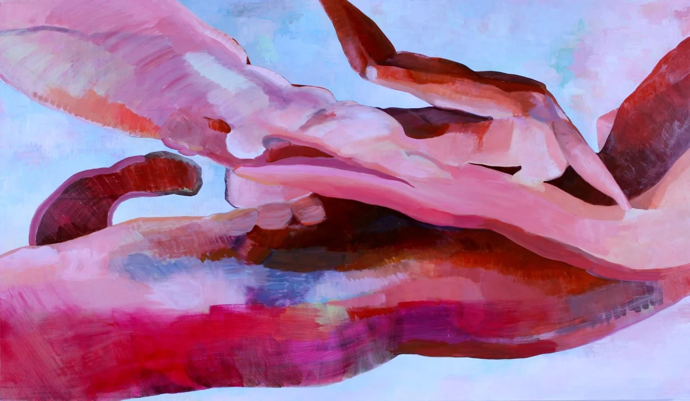 Holding, acrylic on canvas, 48" x 70", 2016
