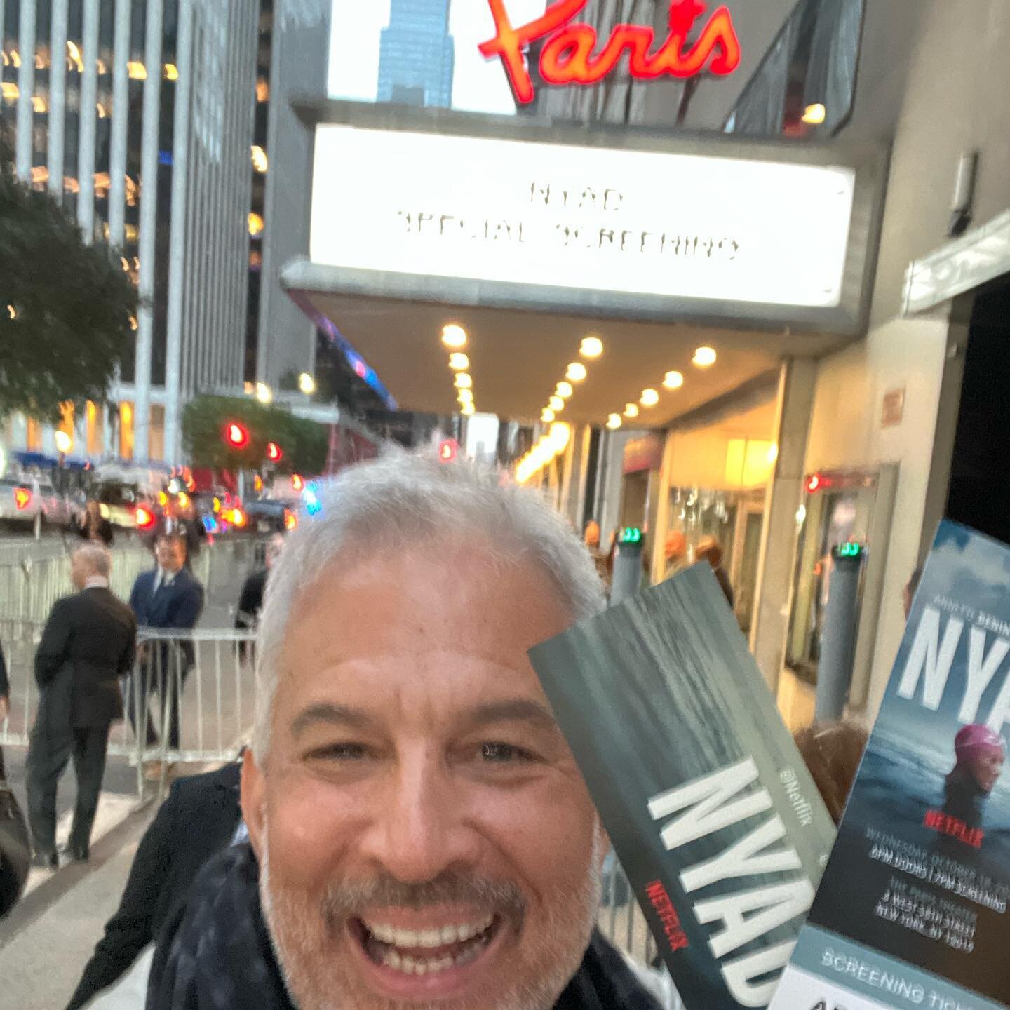 Popped up to NYC to enjoy the special screening of NYAD, starring #annettebening and #jodiefoster #nyad #hairstlyist #local706