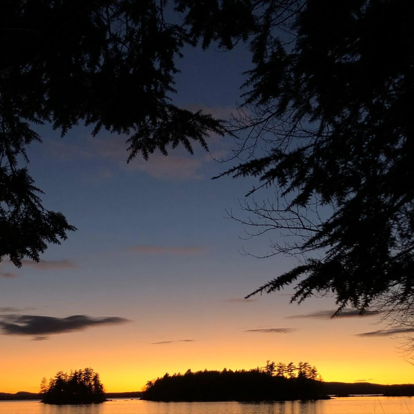 Totally enchanted by the November sky here at Sebago. 😍🪄