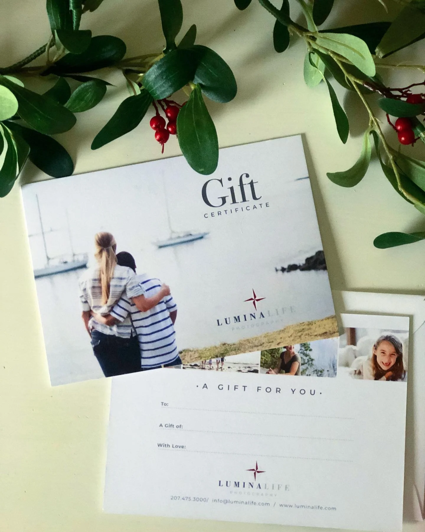 Give the gift of memories this year! Free Set of 3 Mini-Accordion Books if you purchase a Portrait Session Gift Certificate on or before November 25th - Small Business Saturday! Session can be now or anytime in 2024. Text or DM me for details! 207-47