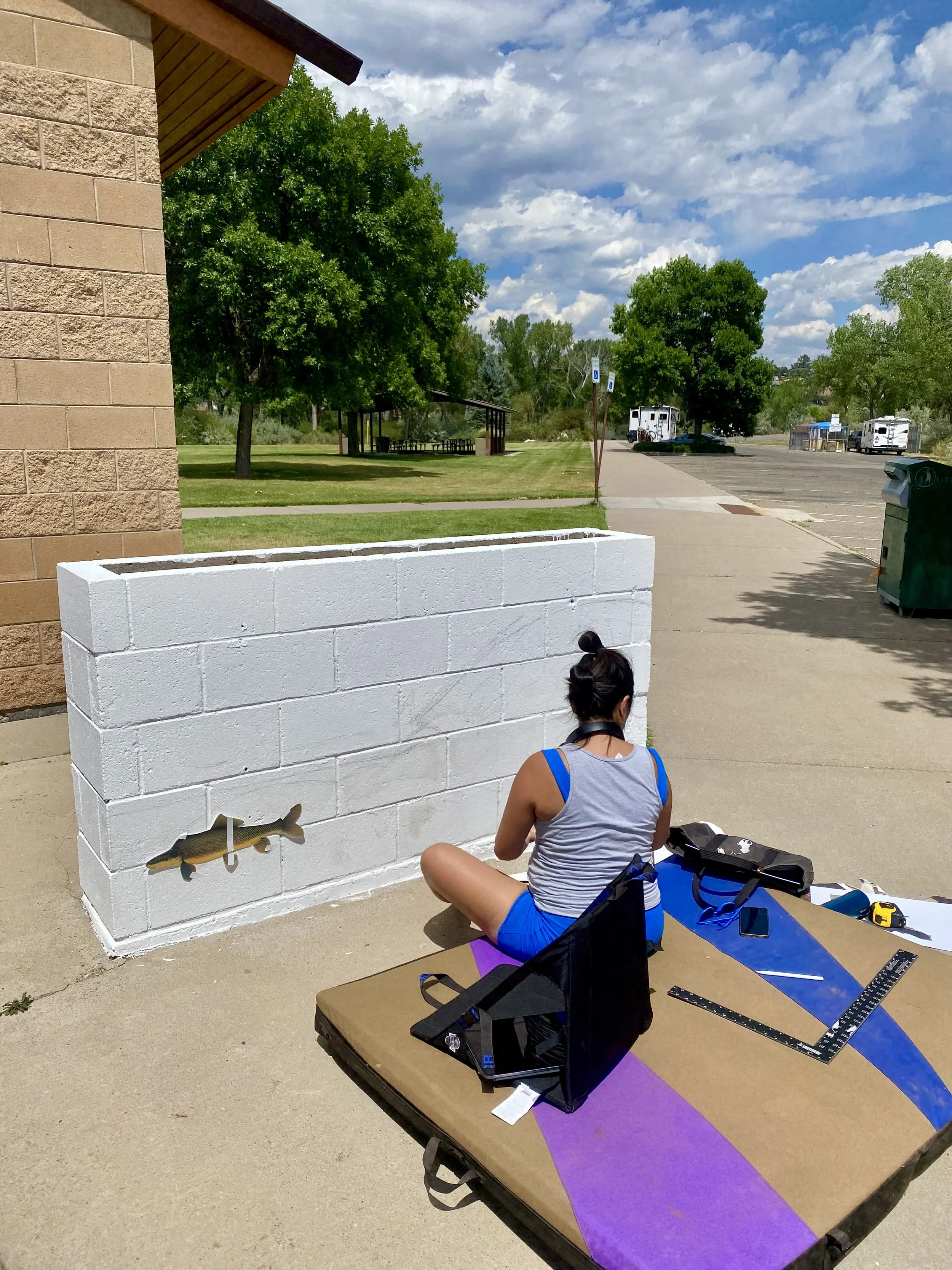 Artist Maria Beam begins.jpg