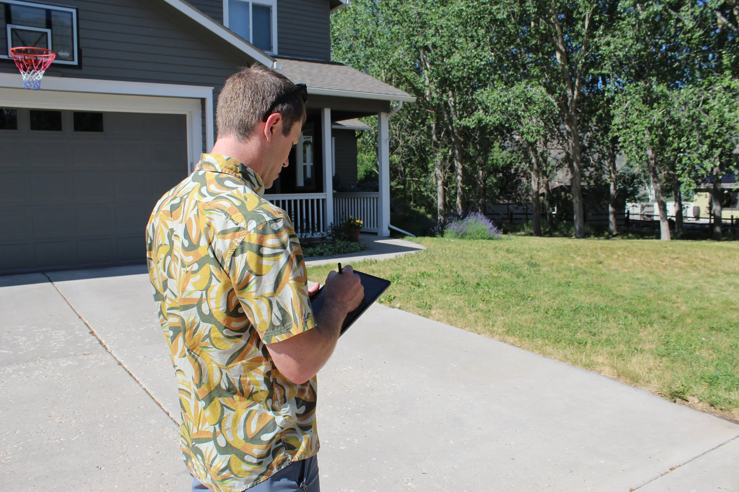  Sam Feuerborn conducting a HIZ assessment. 
