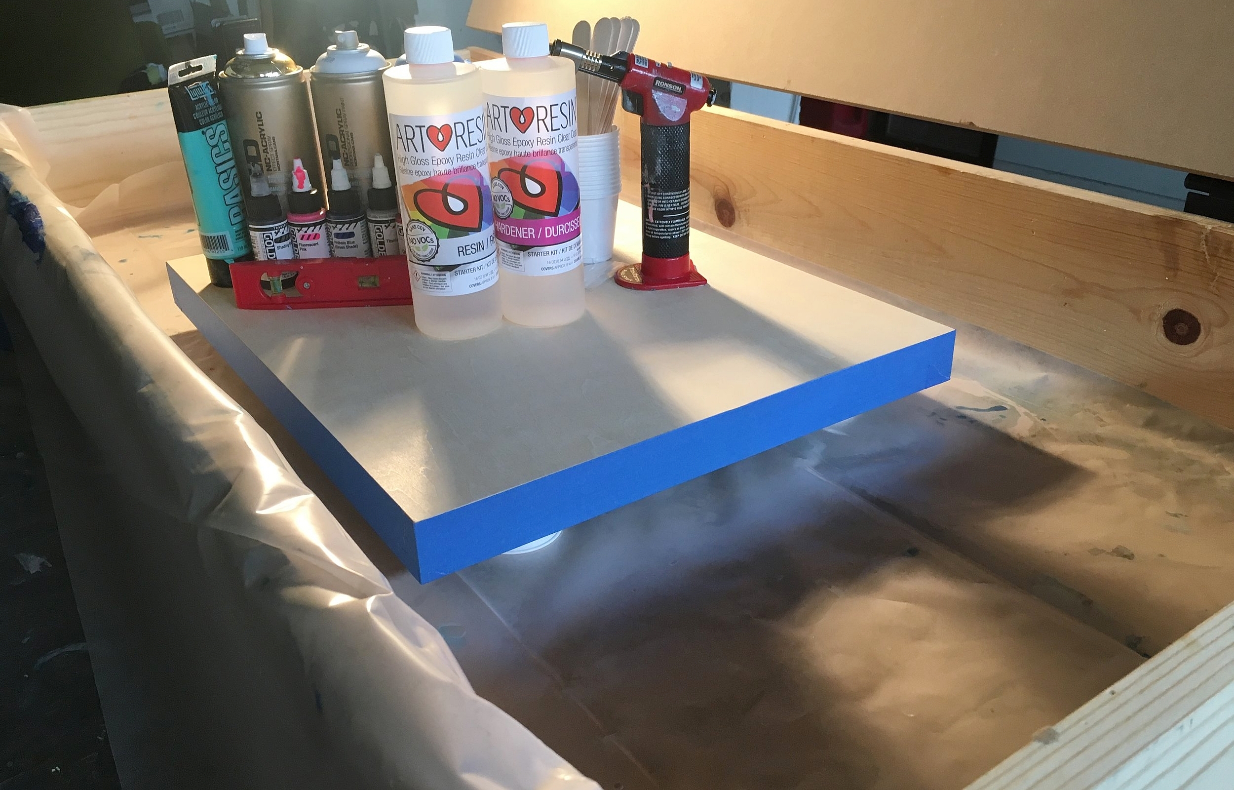 Supplies gathered, workspace set up and ready to go!