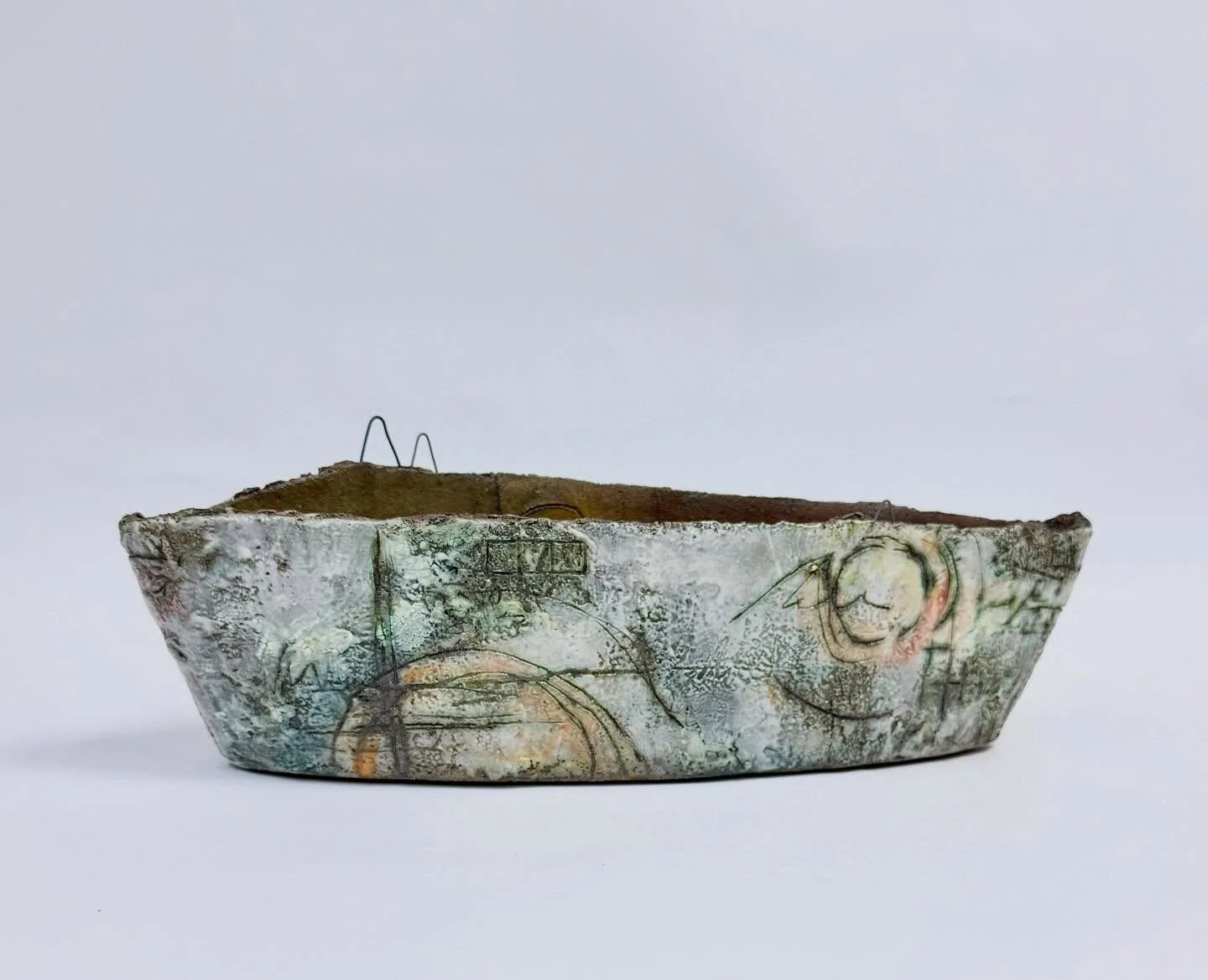 New Normal - Ceramic stoneware 20.5x6x7&rdquo; @ardestgallery #newwork #springart #journeyboat #itsthejourney