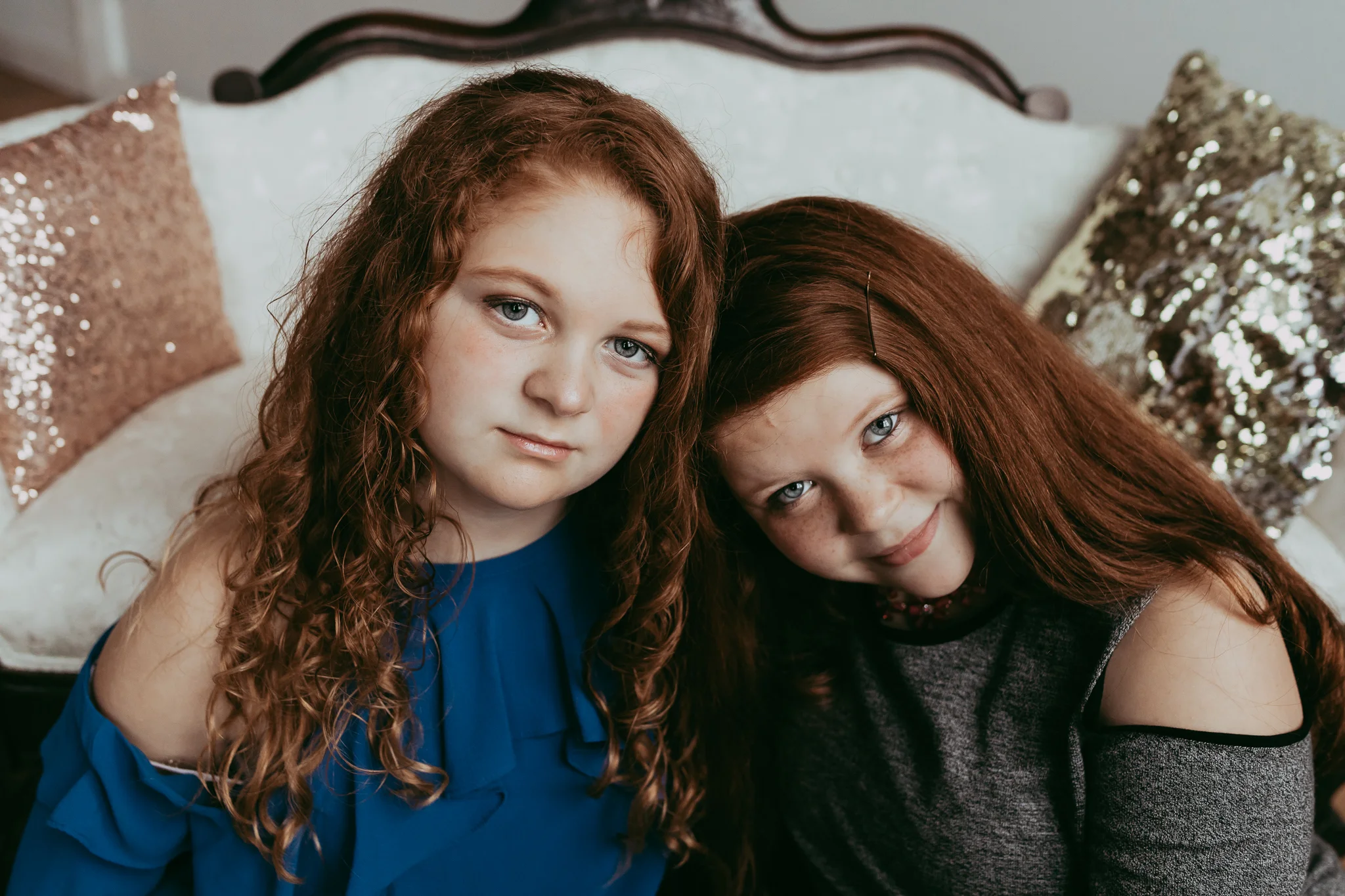 red haired twin sisters - Minnetonka Family Photographer