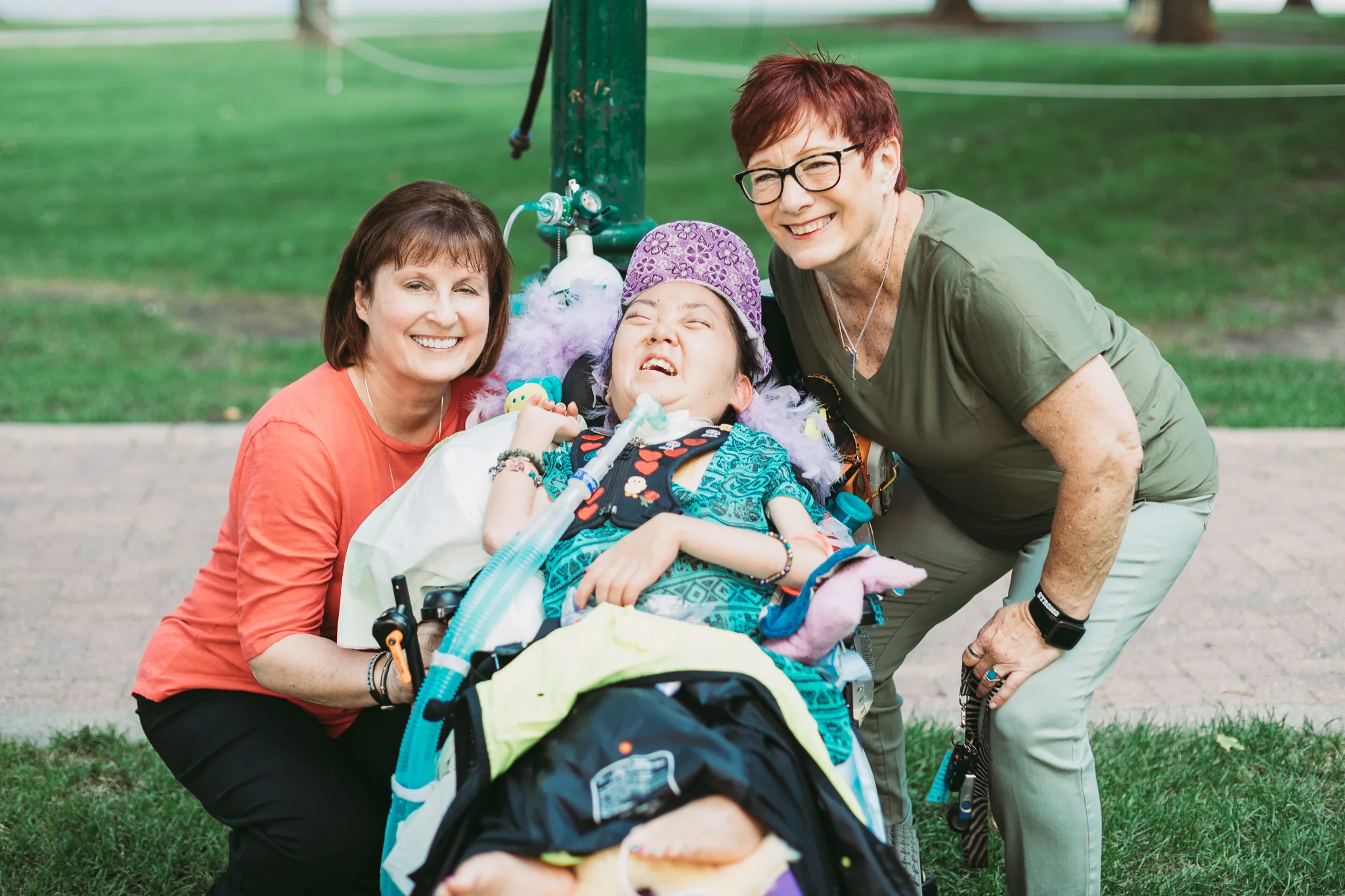 Maddie with Dr. Dr. Kendra Bjoraker and her mom. 