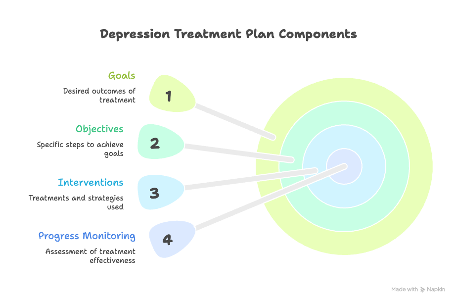 Elements of a depression treatment plan