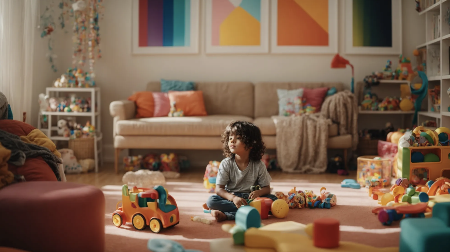Child sitting on the floor playing