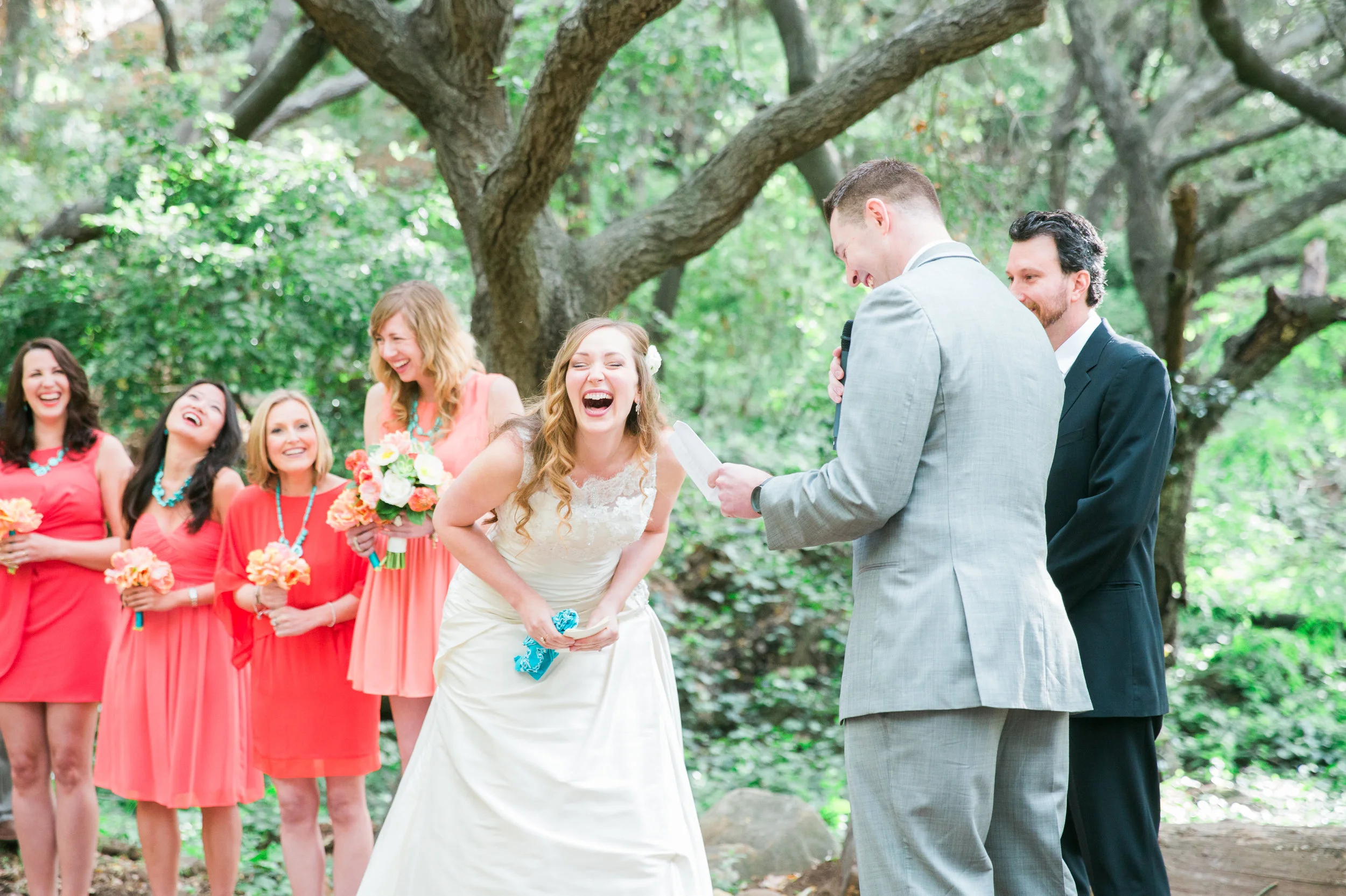 Candid moment of bride during ceremony