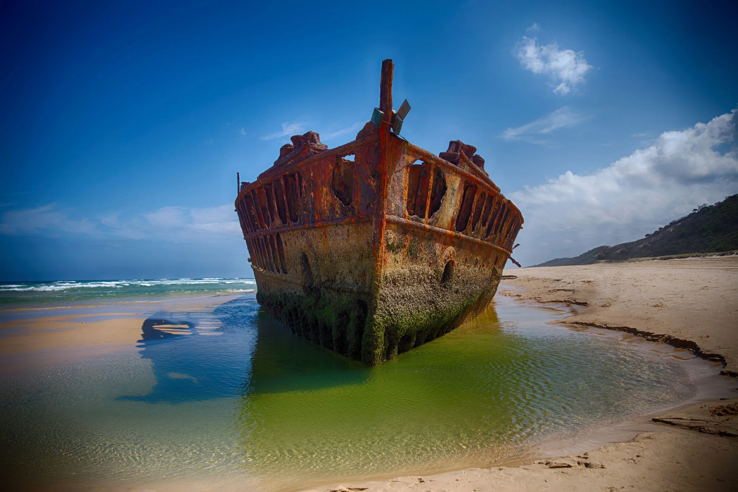 Shipwreck on the shores of Frasier Island