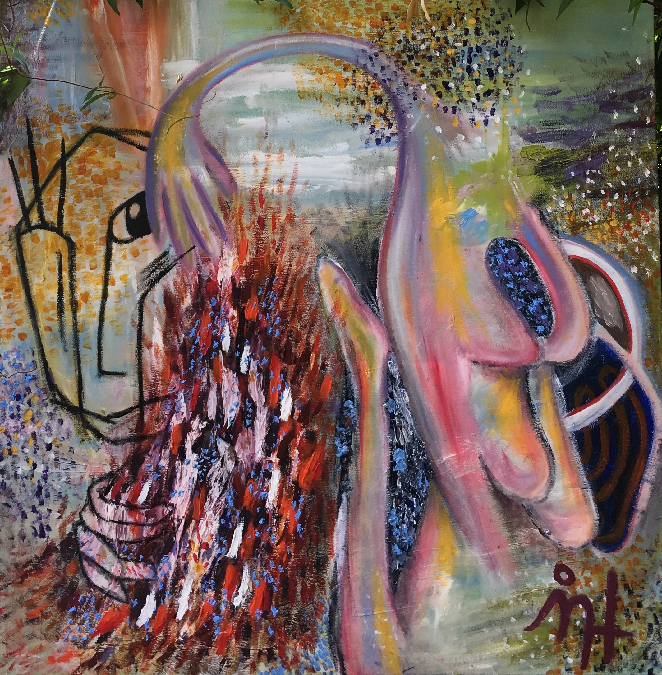tending to the fire