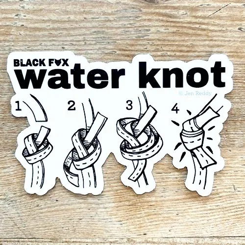 Water Knot / Ring Bend Field Reference Stickers — Black Fox Rescue