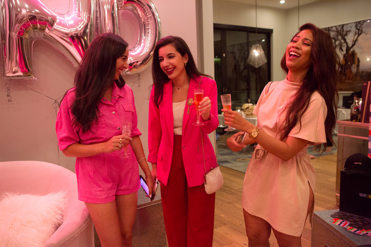 From left, Chloe Makhani of WHERE, Kristin Vartan, and Lexi Perry.