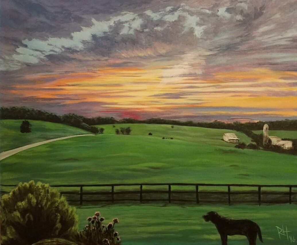 Bethesda Sunset, 16"x20" (2016)