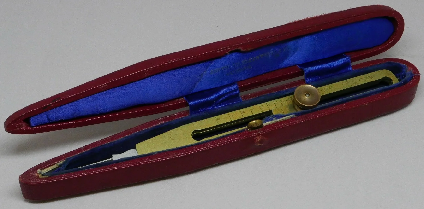 Brass Proportional Divider in Morocco Case