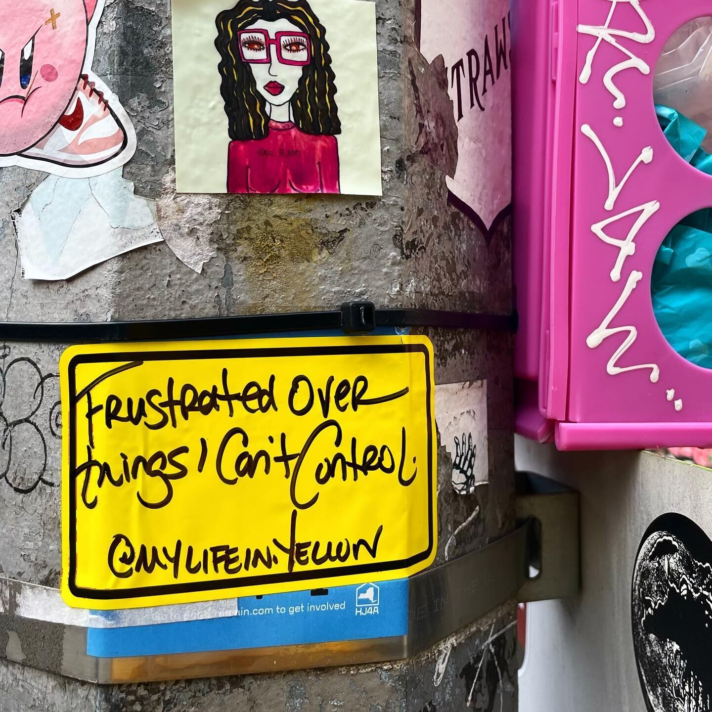 I could scream.
I want to throw a 2-year old style tantrum over things so far out of my control that all it would do is exhaust me while everything remains the same.
.
#mylifeinyellow #yellow #sticker #stickerslap #streetart #poetry #qotd