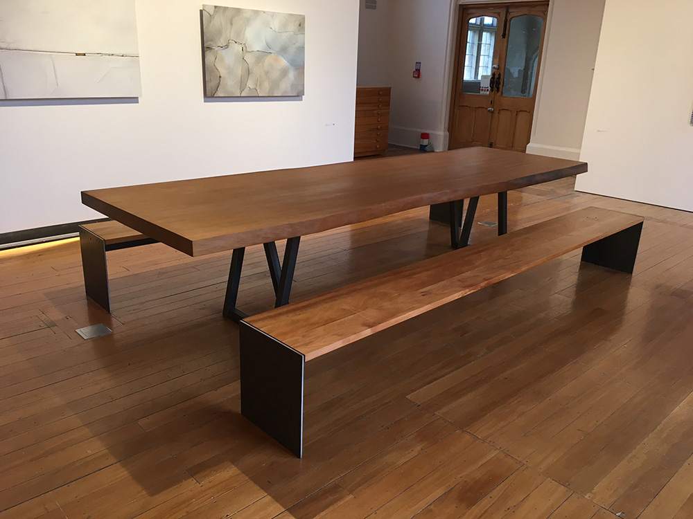 Treology The Central Art Gallery, Dining Table And Bench Seat Nz