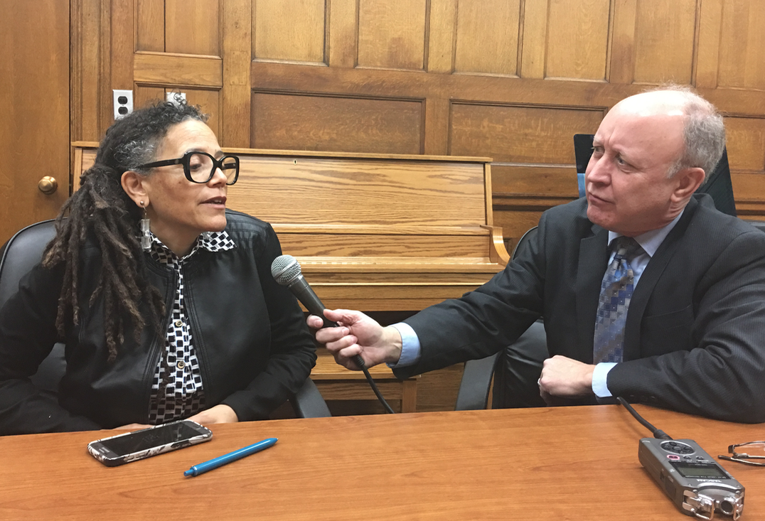 Nicole Mitchell and Scott Hanley at the University of Pittsburgh Credit C. Leavens
