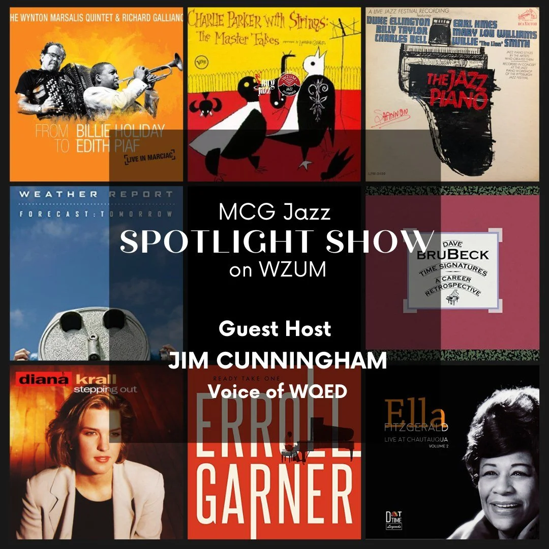Jim Cunningham from WQED drops by for a musical moment in the MCG Jazz Spotlight