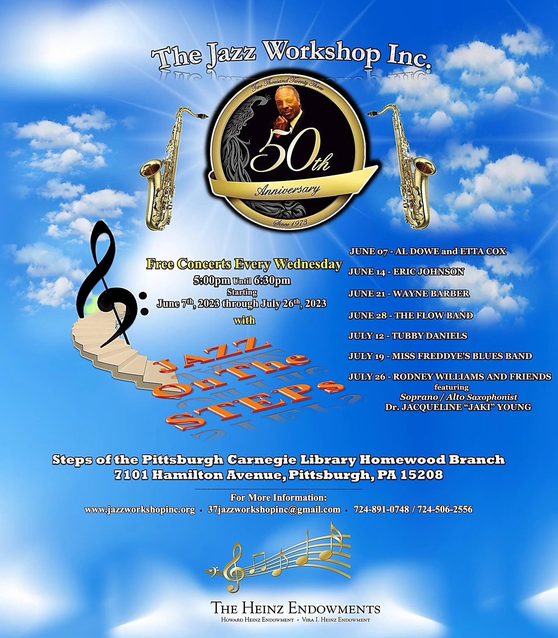 Al Dowe and Etta Cox Jazz On the Steps, Carnegie Library