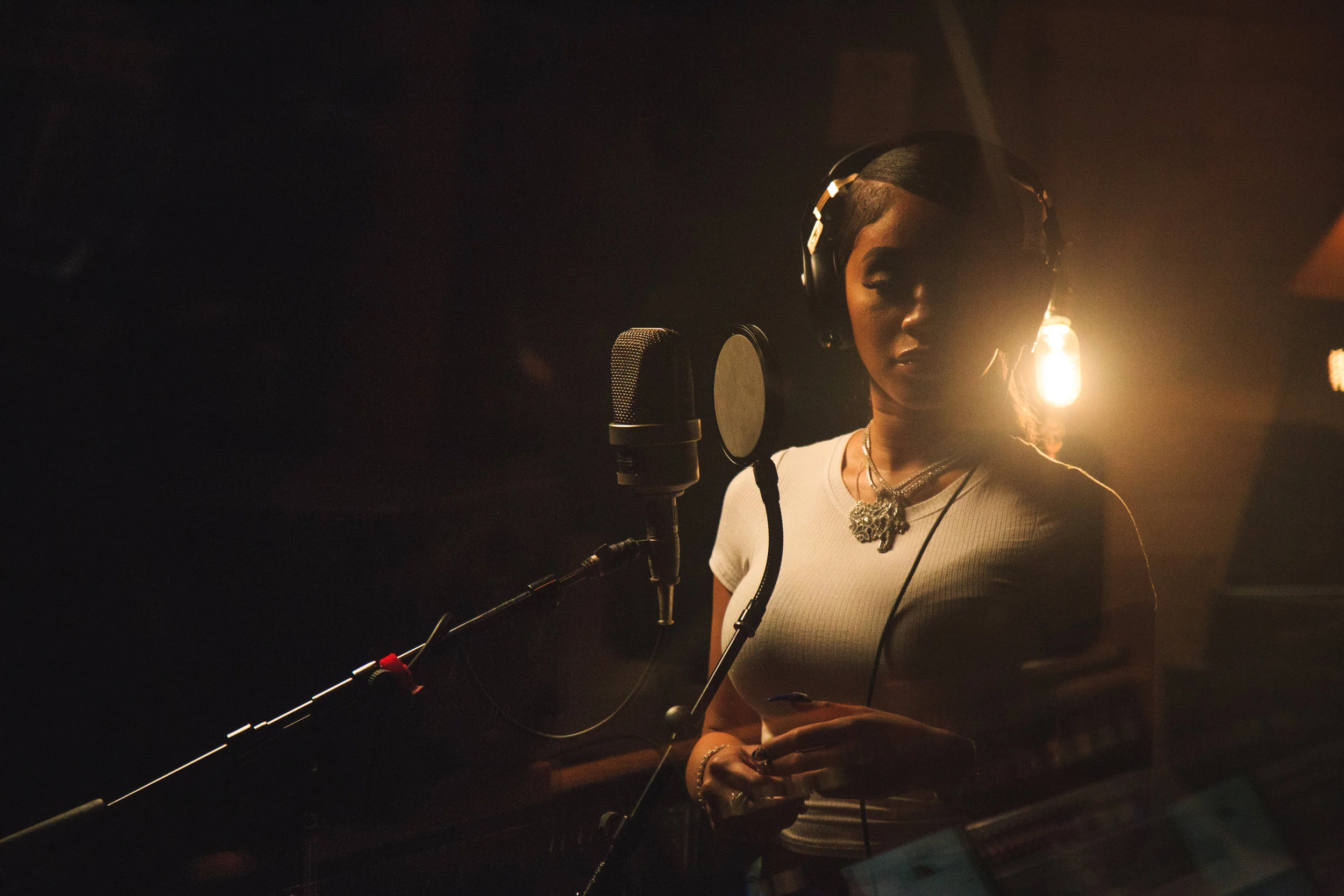 Hip Hop Artist, Saweetie Records in the Studio