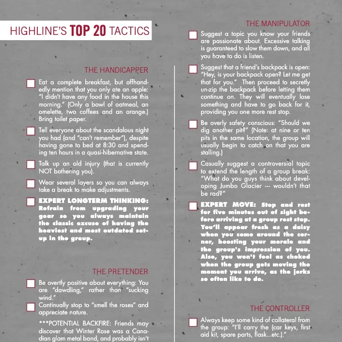 Back of the pack tactics: fake it til you make it