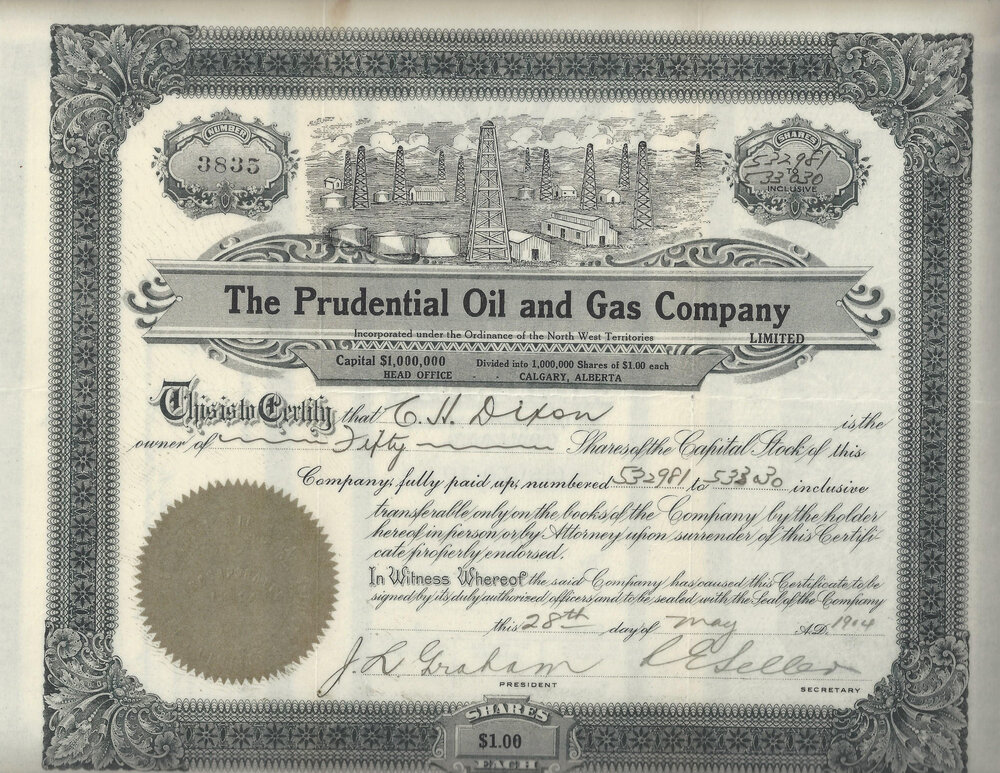 Canadian Export Gas & Oil > 1970 Calgary Alberta Canada stock certificate