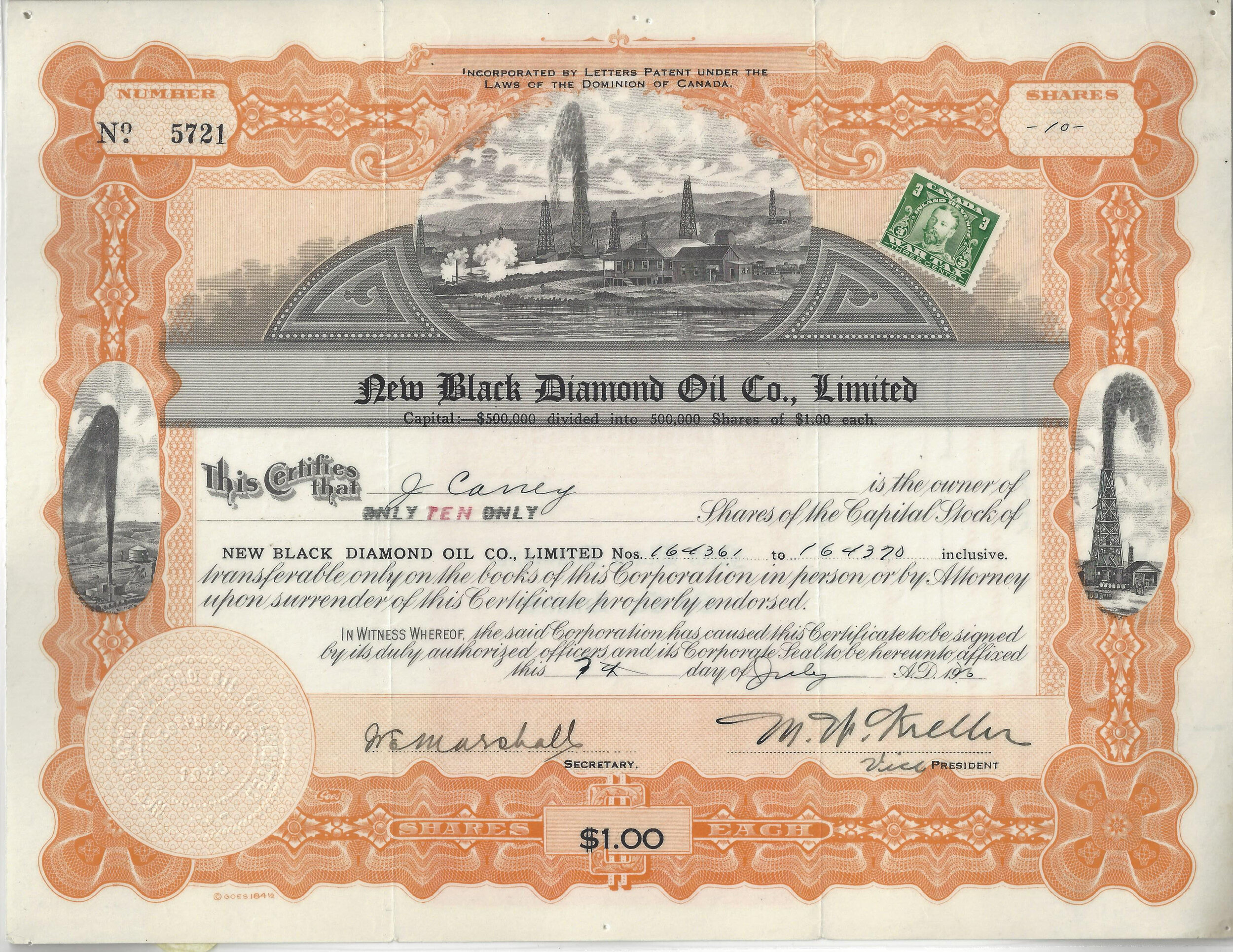 New Black Diamond Oil Co., Limited 1959