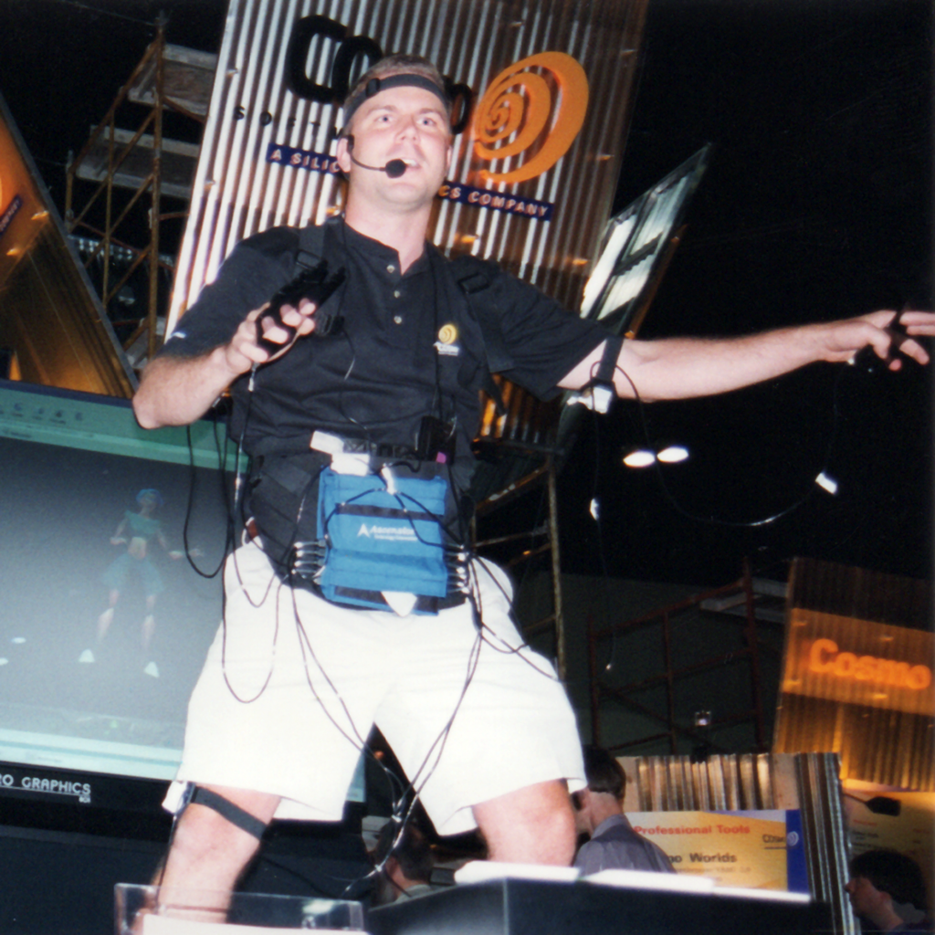David Frerichs driving the Bliss character during Siggraph 97