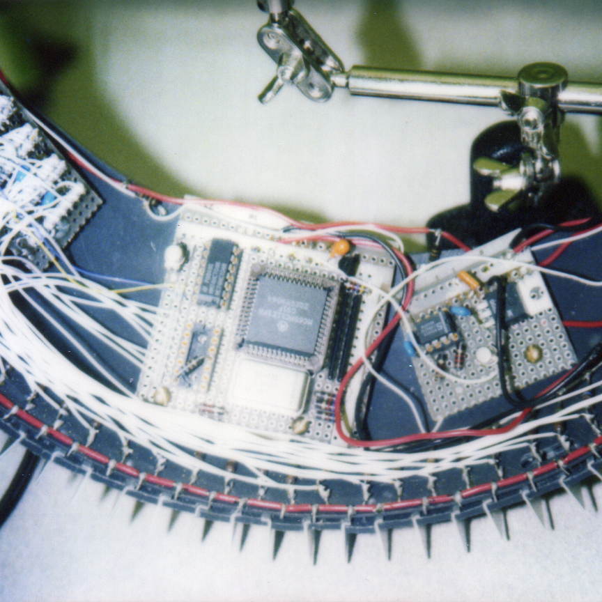 Detail on early infrared version of head tracker