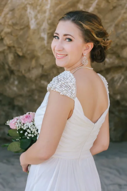 Makeup by Brigitte Caille.  Photo @elizabethburgiphotography