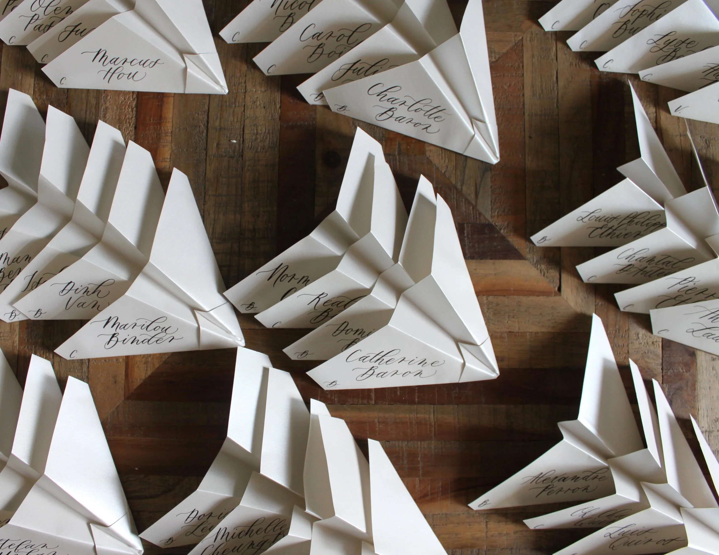 Paper Airplane Place Cards