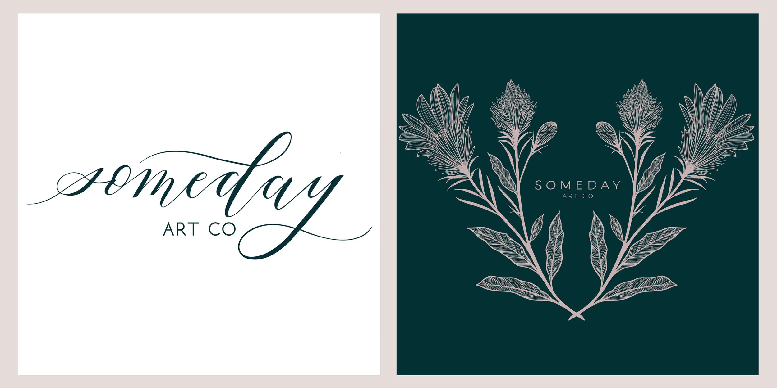 Left; my original logo design (who is she?!) Right; my new logo! (She’s dark, intricate, a little melancholy, and she’s serving up a romantic art nouveau aesthetic with a modern twist)