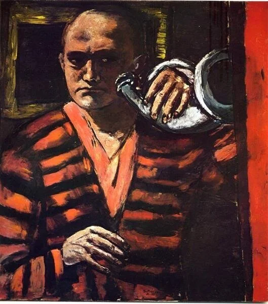 Self-Portrait With Horn, 1938.