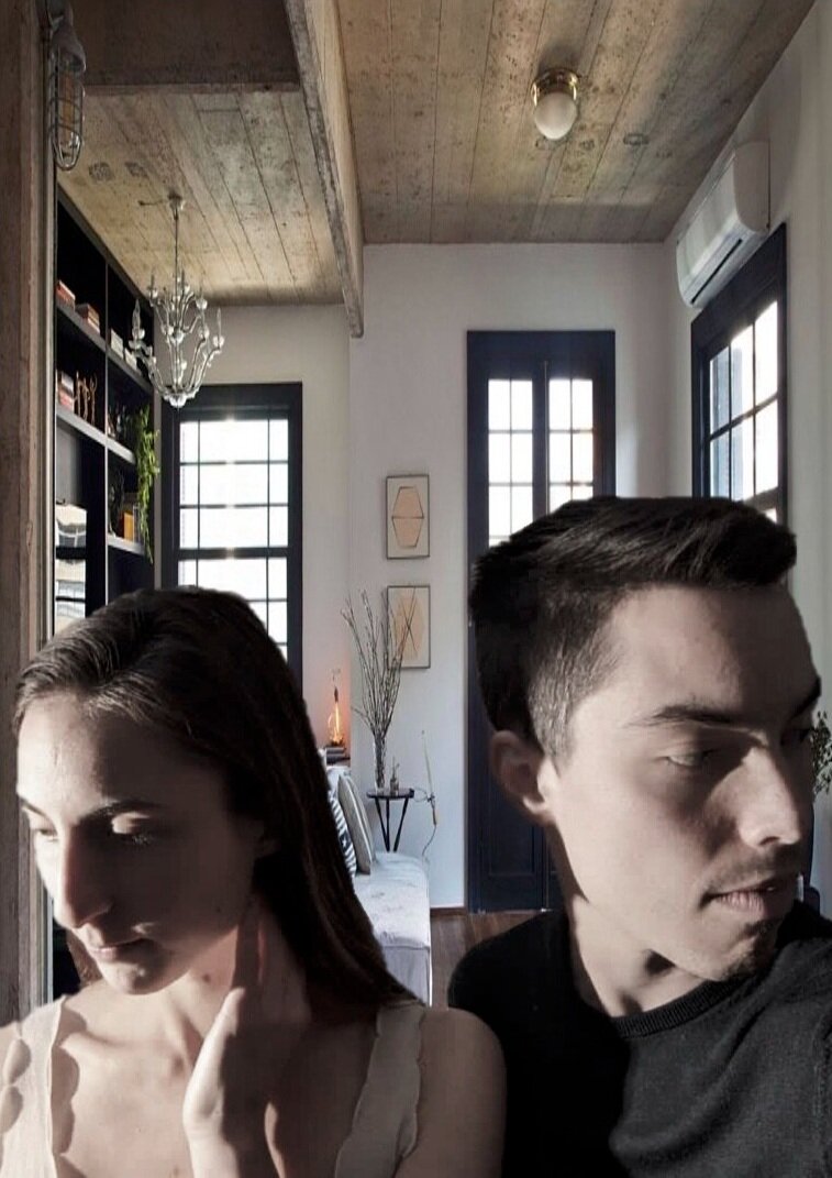 Preparation for the painting, digital collage from found imagery and photograph taken by friends, directed by myself.