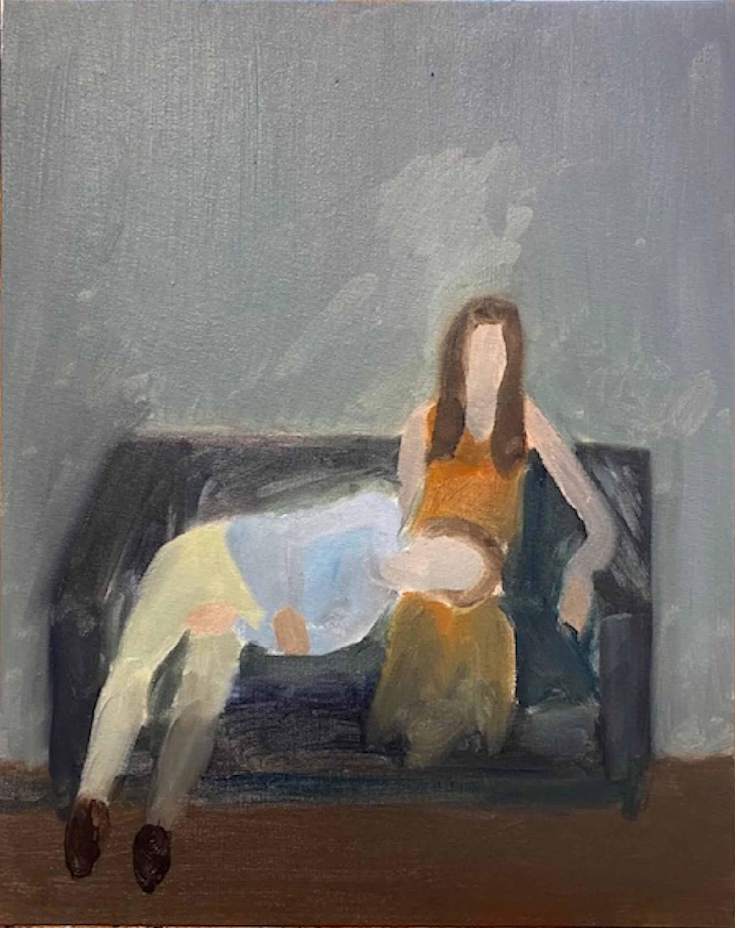 Proposed work, oil on canvas sketch.