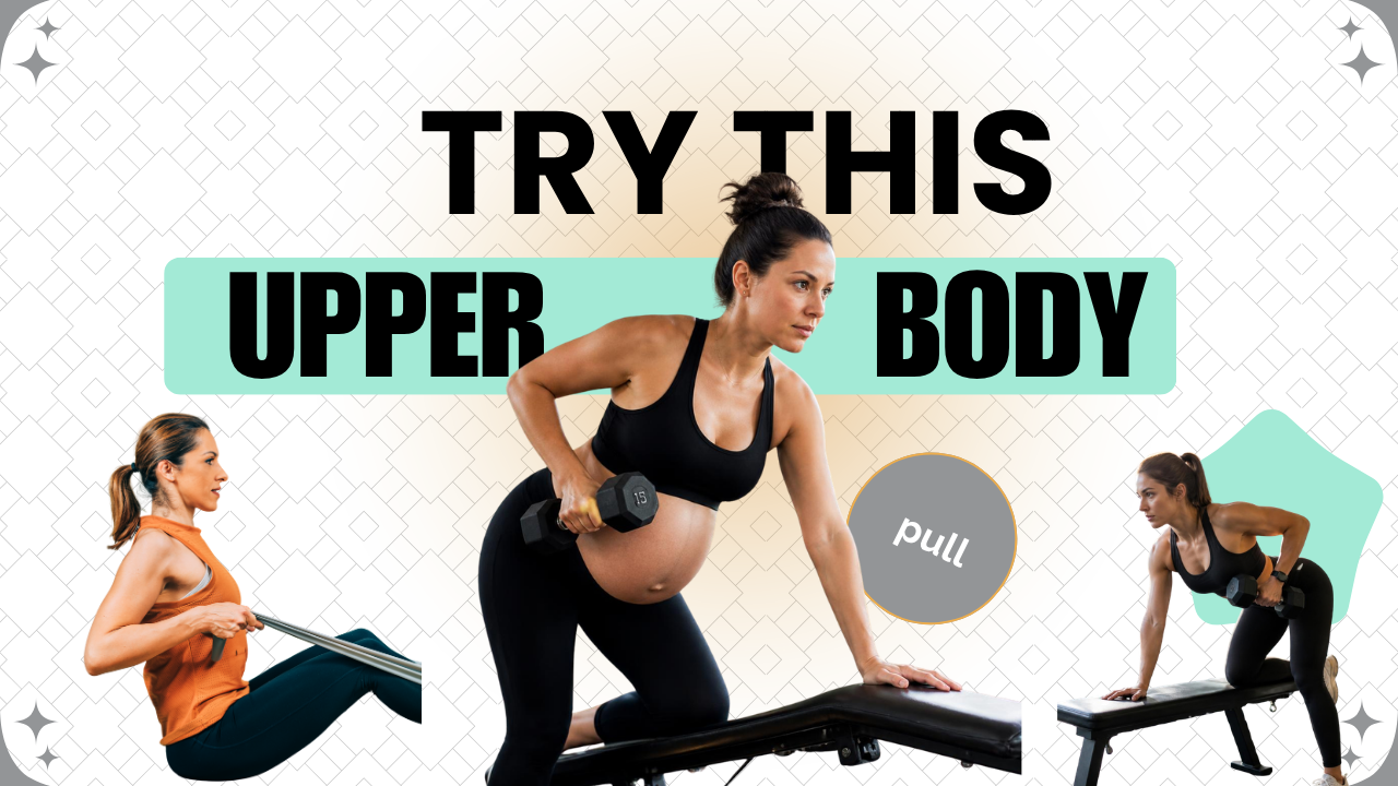 thumbnail for youtube prenatal and postpartum upper body workout
