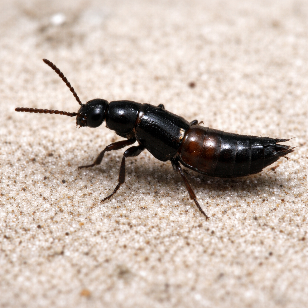 Dalotia coriaria (=Atheta coriaria), Predatory Rove Beetle