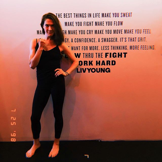 dancer💃🏻 + fighter🥊. Liquid in movement. Strong in stance. SexyAF. 
Meet Louisa **thurs 815a + sun 915a. @louisanpancoast #boxandflow #flowthruthefight&trade;️