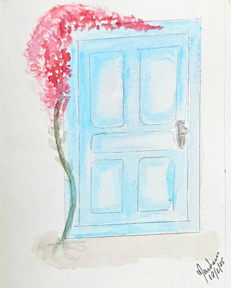 Day 49: 💙🩷🚪🩷💙